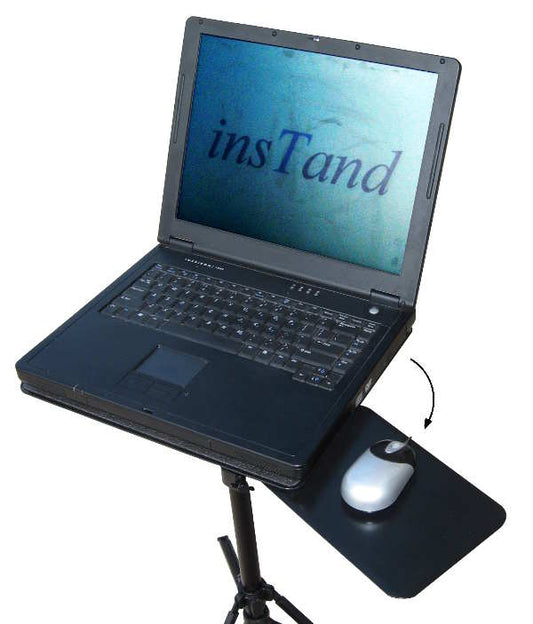 insTand CR1 laptop stand for standing or sitting with swing-out mouse shelf